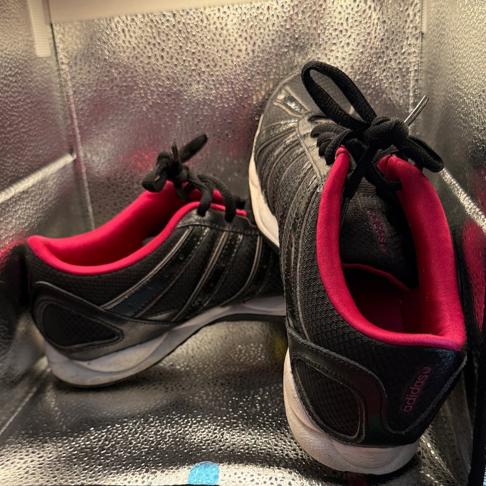 Adidas Women's Black and Pink Athletic Shoes